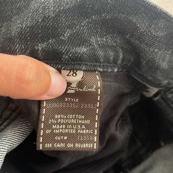 7 Seven for all Mankind black gray zebra print straight jeans sz 28 - Picture 10 of 11